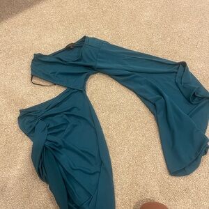 REVOLVE Teal Off-Shoulder Dress